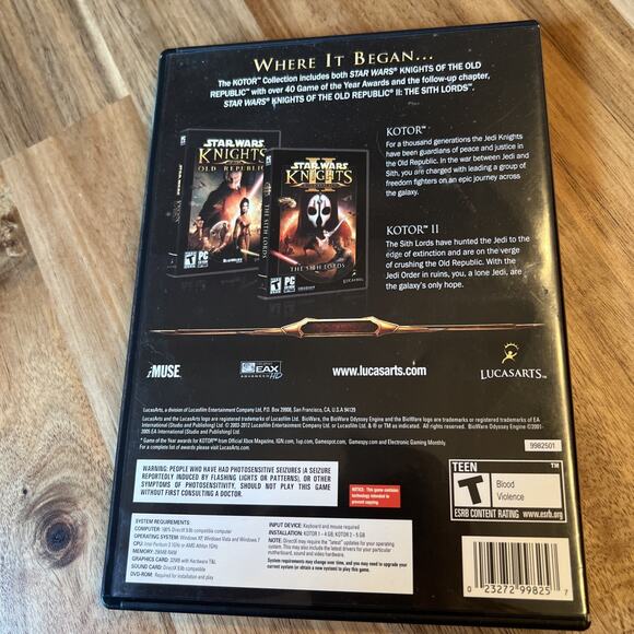 Star Wars: Knights of the Old Republic Collection (PC DVD-ROM 2012)‎ 2-Disk Set - Picture 7 of 7
